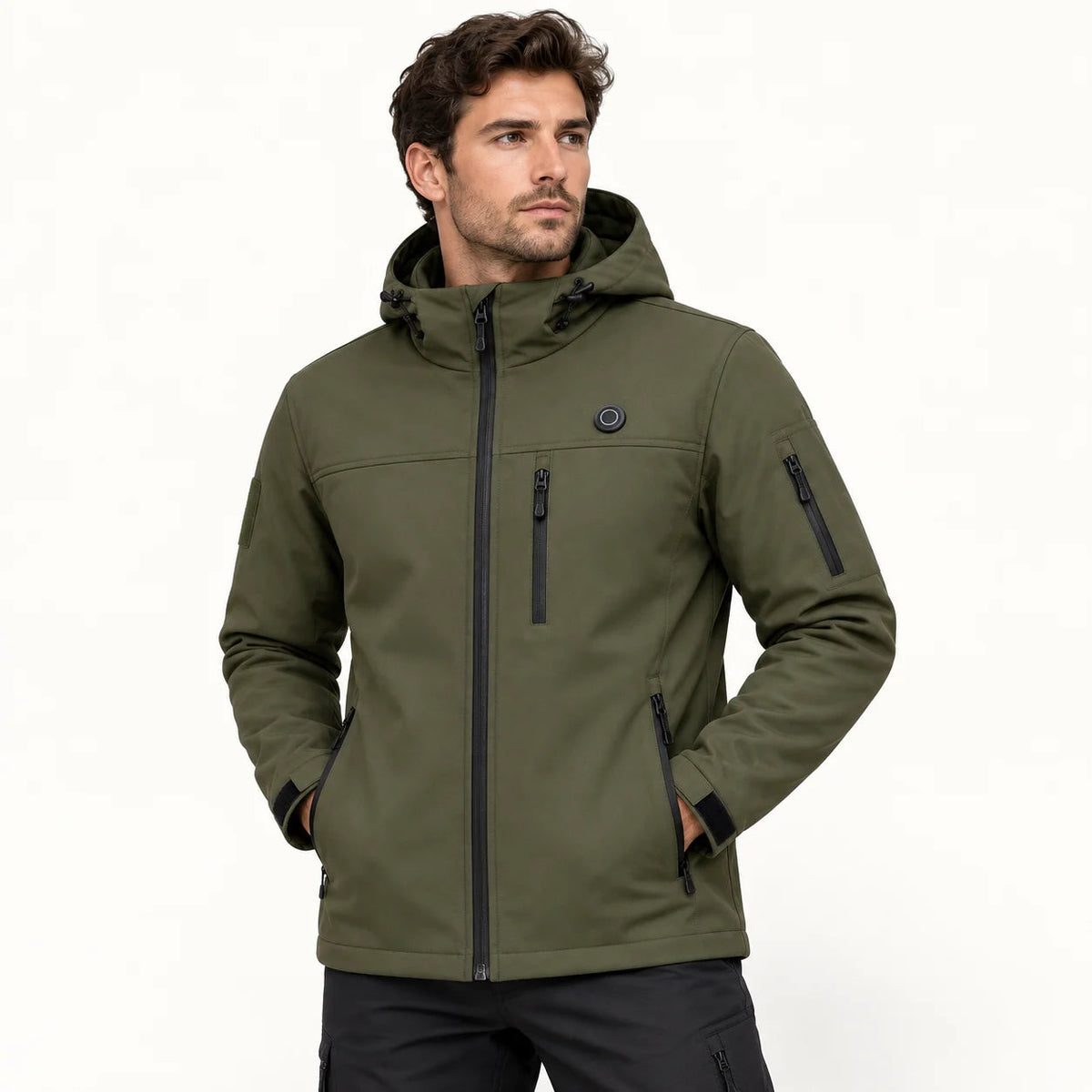 PyreFit Novera – Beheizbare Softshelljacke – Grün