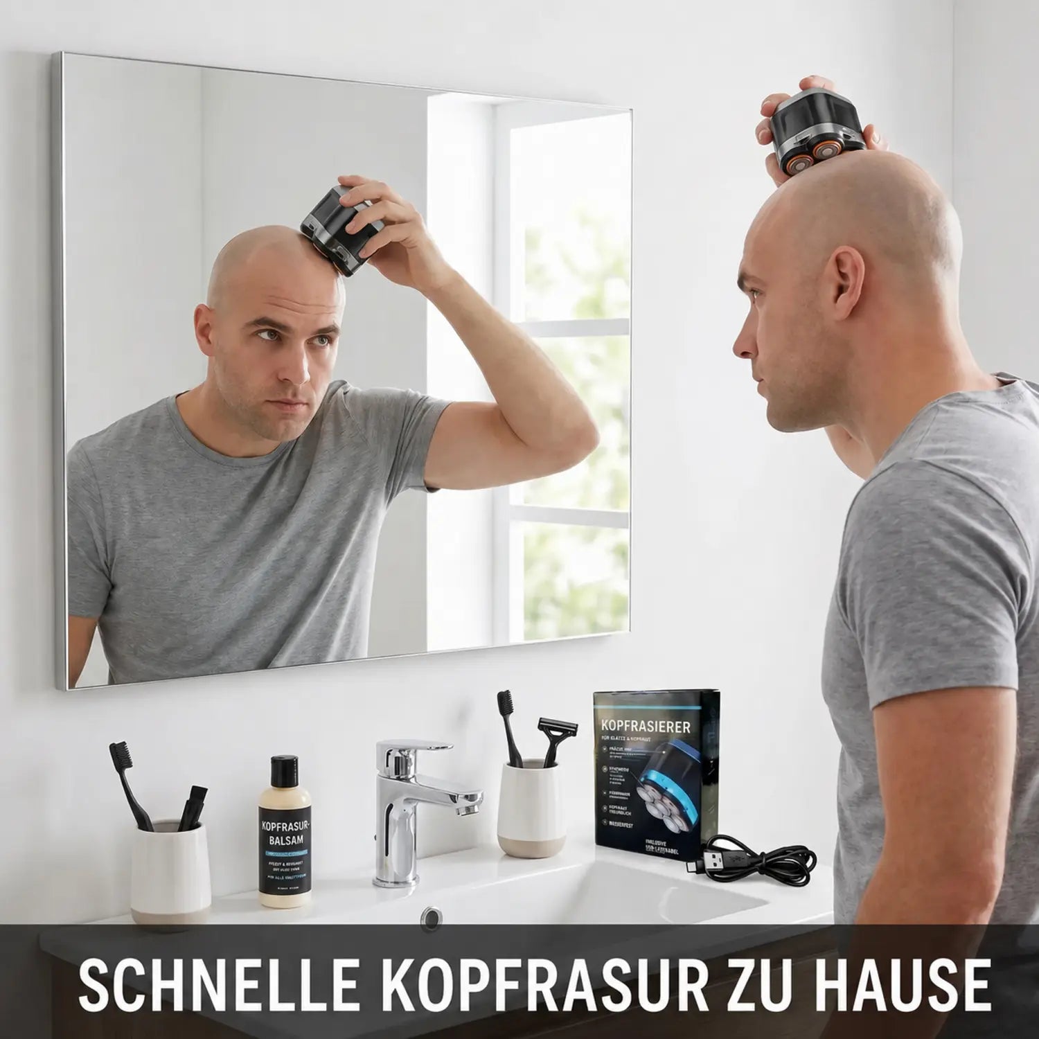 Rasieren Sie Ihren Kopf in Minuten