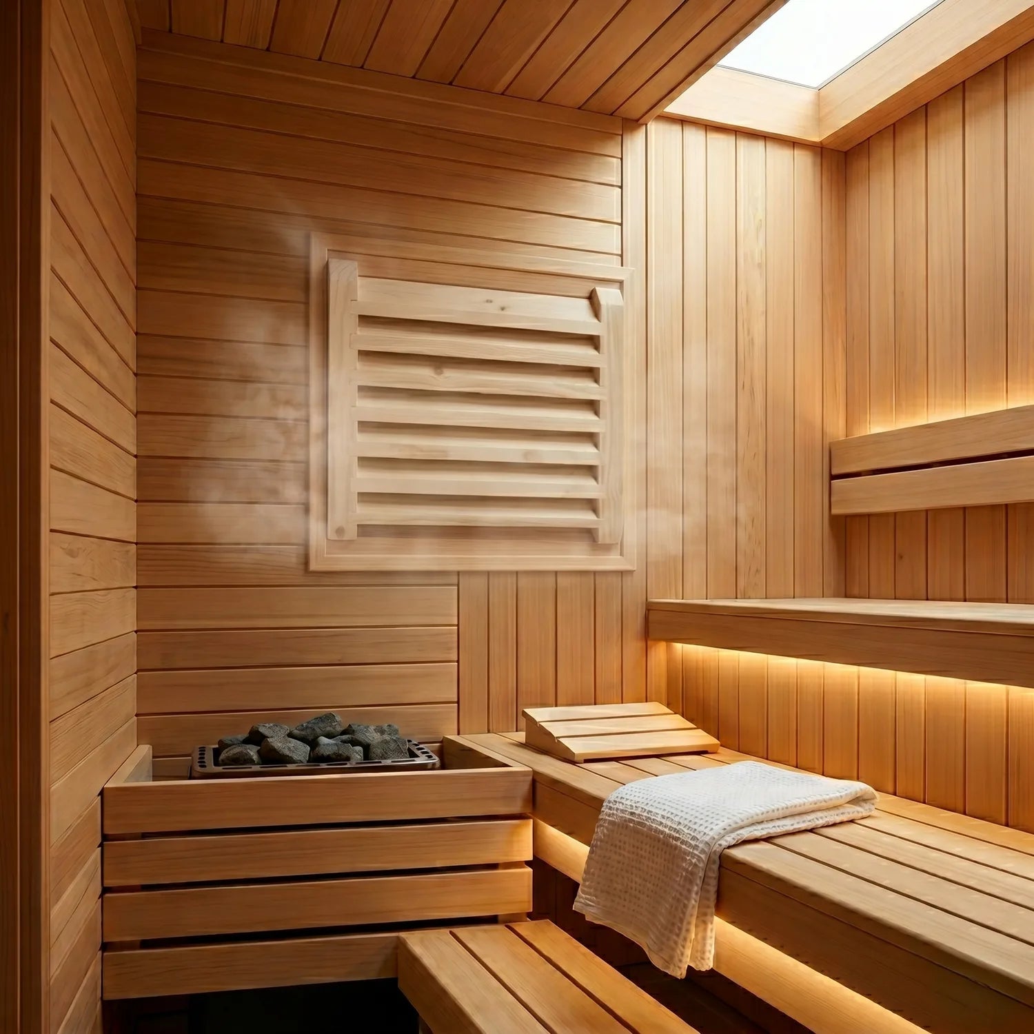 Für saubere Luftzirkulation in der Sauna konzipiert