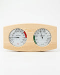 Sauna-Thermometer und Hygrometer aus Holz – Hitze und Feuchte auf einen Blick – Produktbild 1