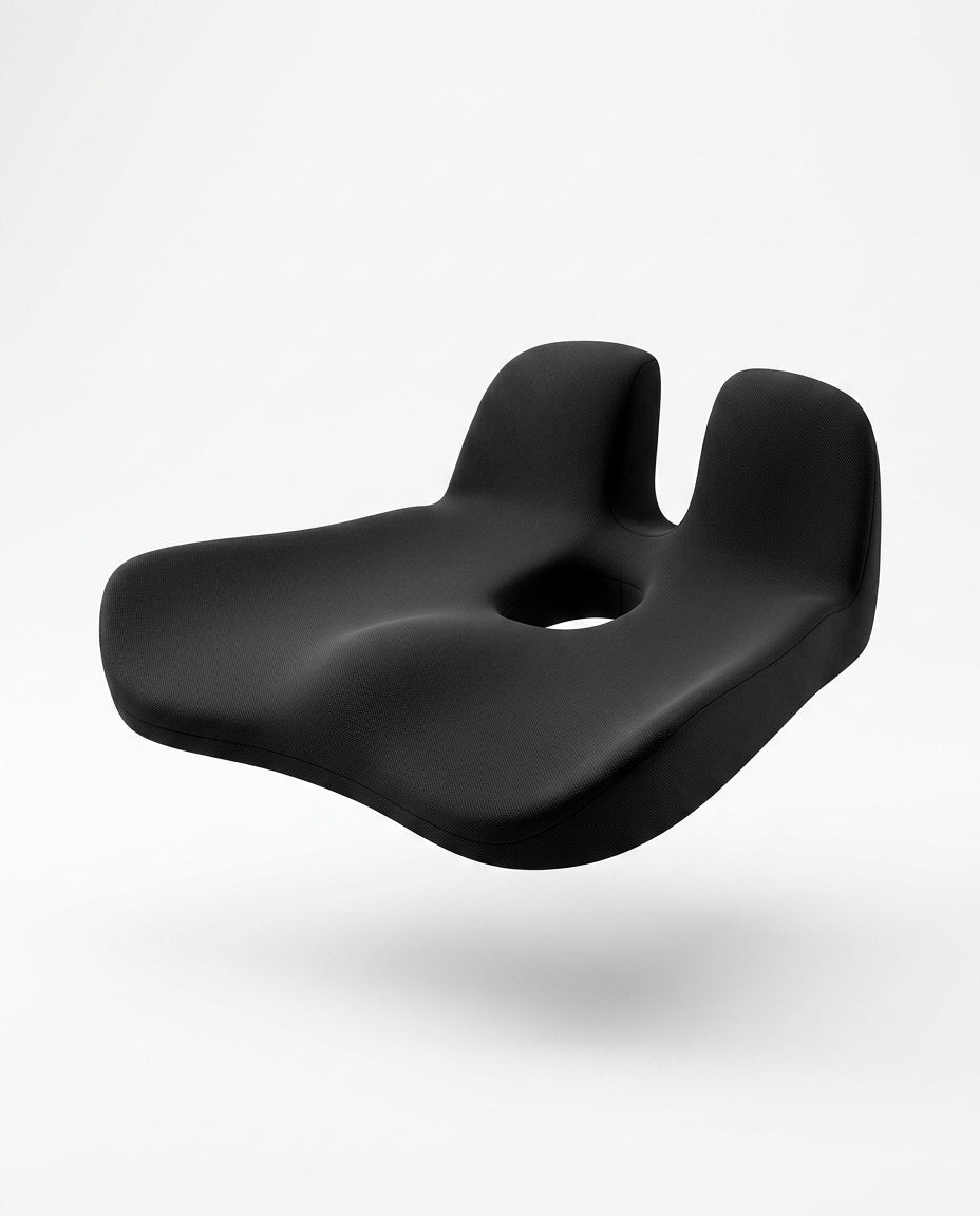 Sitzkissen aus Memory Foam mit Vibration – Stütze für Büro, Auto und lange Fahrten – Produktbild 1