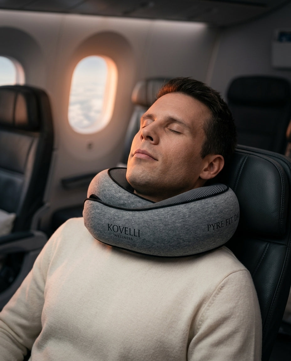Nackenkissen für Reisen aus Memory-Schaum – faltbar mit Clip für Flug und Bahn – Produktbild 2