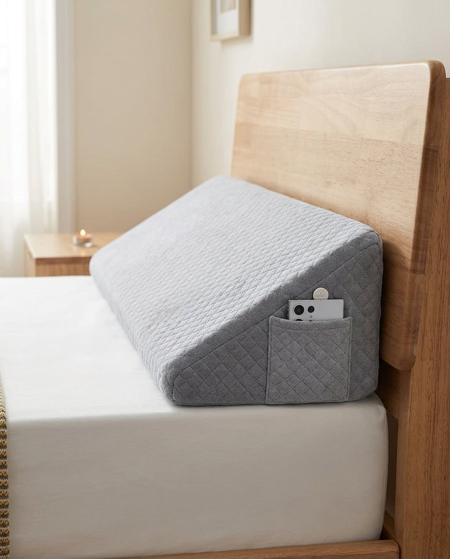 Keilkissen fürs Bett aus Memory-Schaum – sanfte Schräglage zum Lesen und Entspannen – Produktbild 2