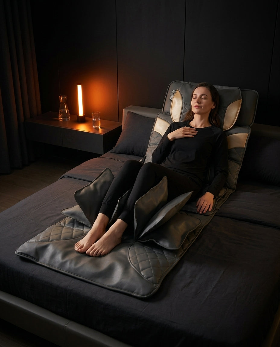 Massagematte mit Wärme und Luftdruck – Ganzkörper-Entspannung mit Lendenunterstützung – Produktbild 2