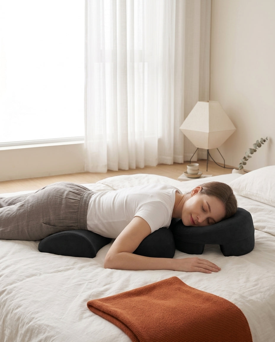 Bauchschläferkissen mit Brustauflage – ergonomische Stütze für die Bauchlage – Produktbild 1