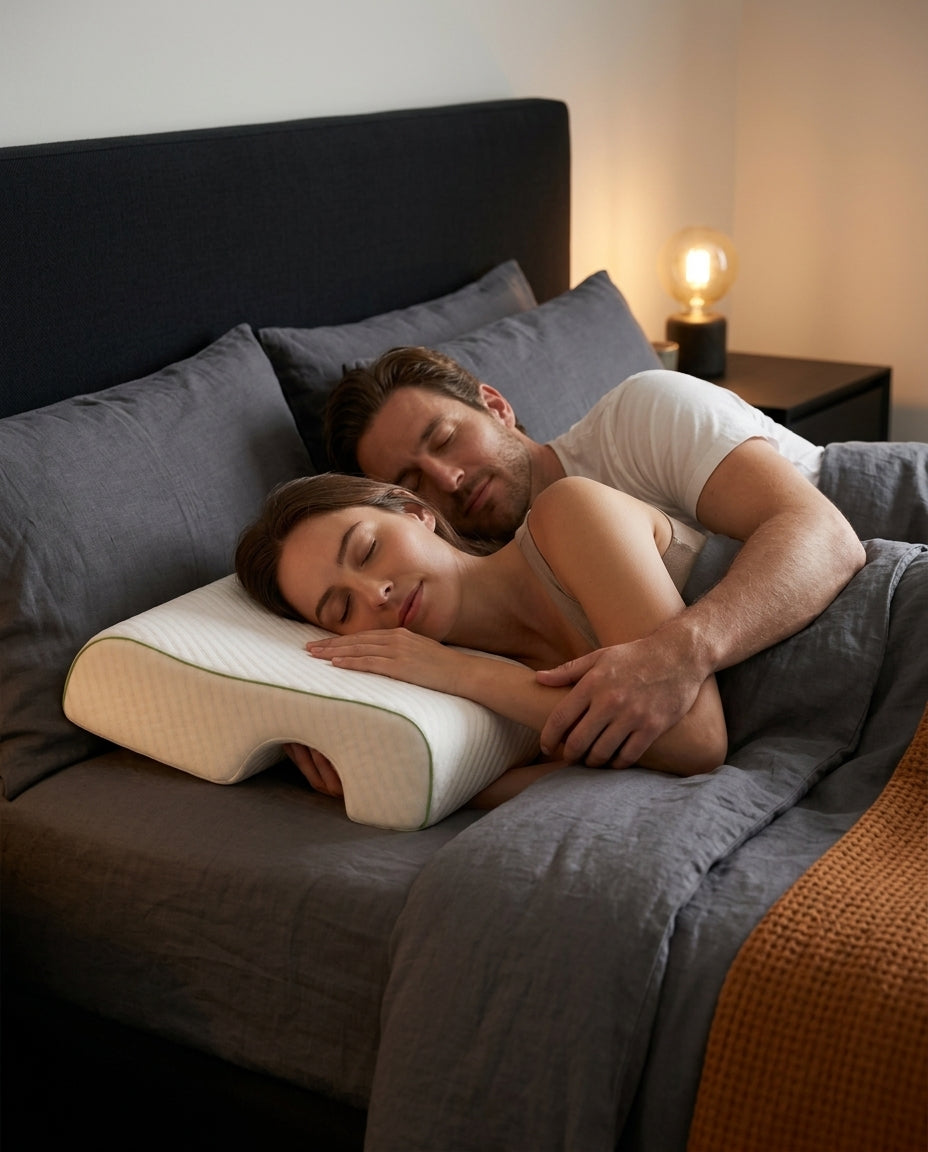 Partnerkissen mit Armaussparung – bequemes Kuscheln ohne eingeschlafenen Arm – Produktbild 2