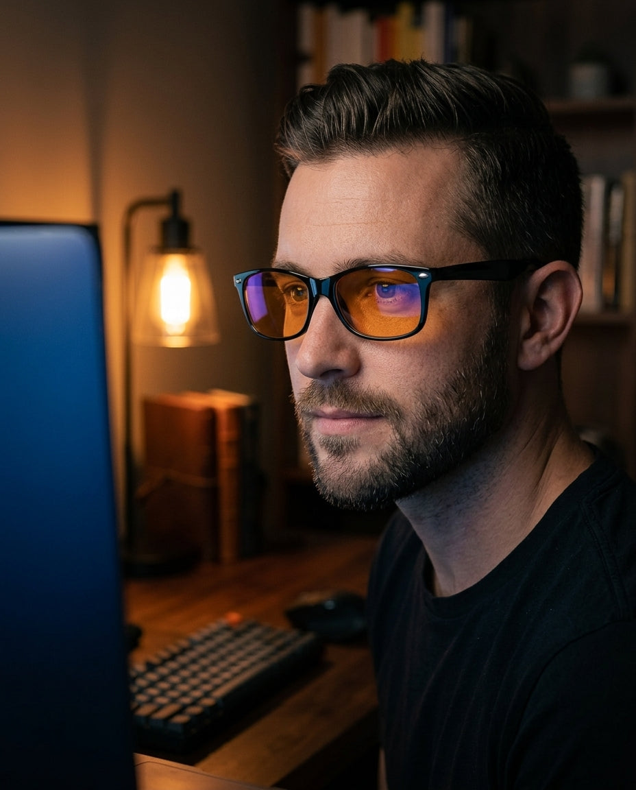 Blaulichtfilter-Brille für Gaming und Bildschirmarbeit – klarer Fokus, weniger Blendung – Produktbild 2