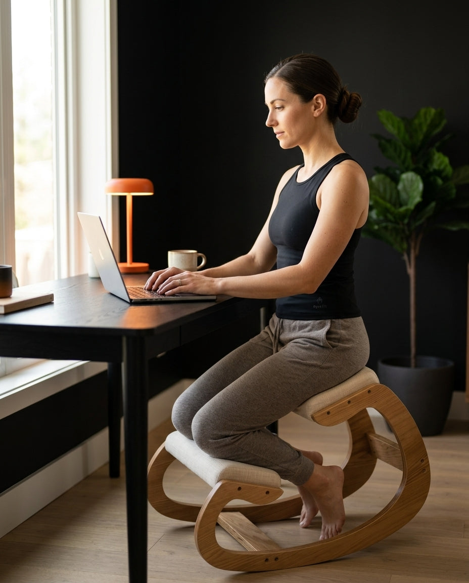 Kniestuhl ergonomisch gepolstert – aufrechte Haltung am Schreibtisch – Produktbild 2