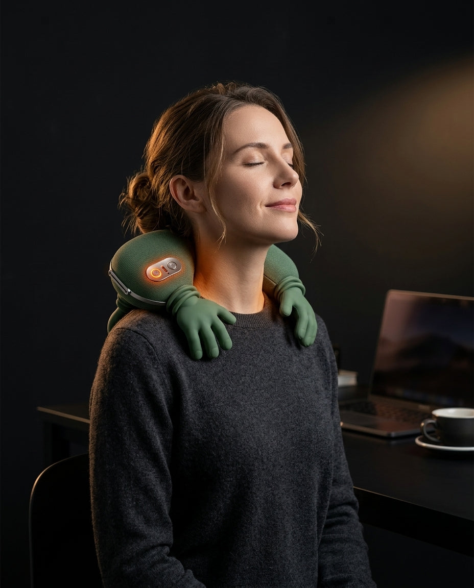 Nackenmassagegerät mit Wärme – Kneten für Nacken und Schultern nach dem Bürotag – Produktbild 2