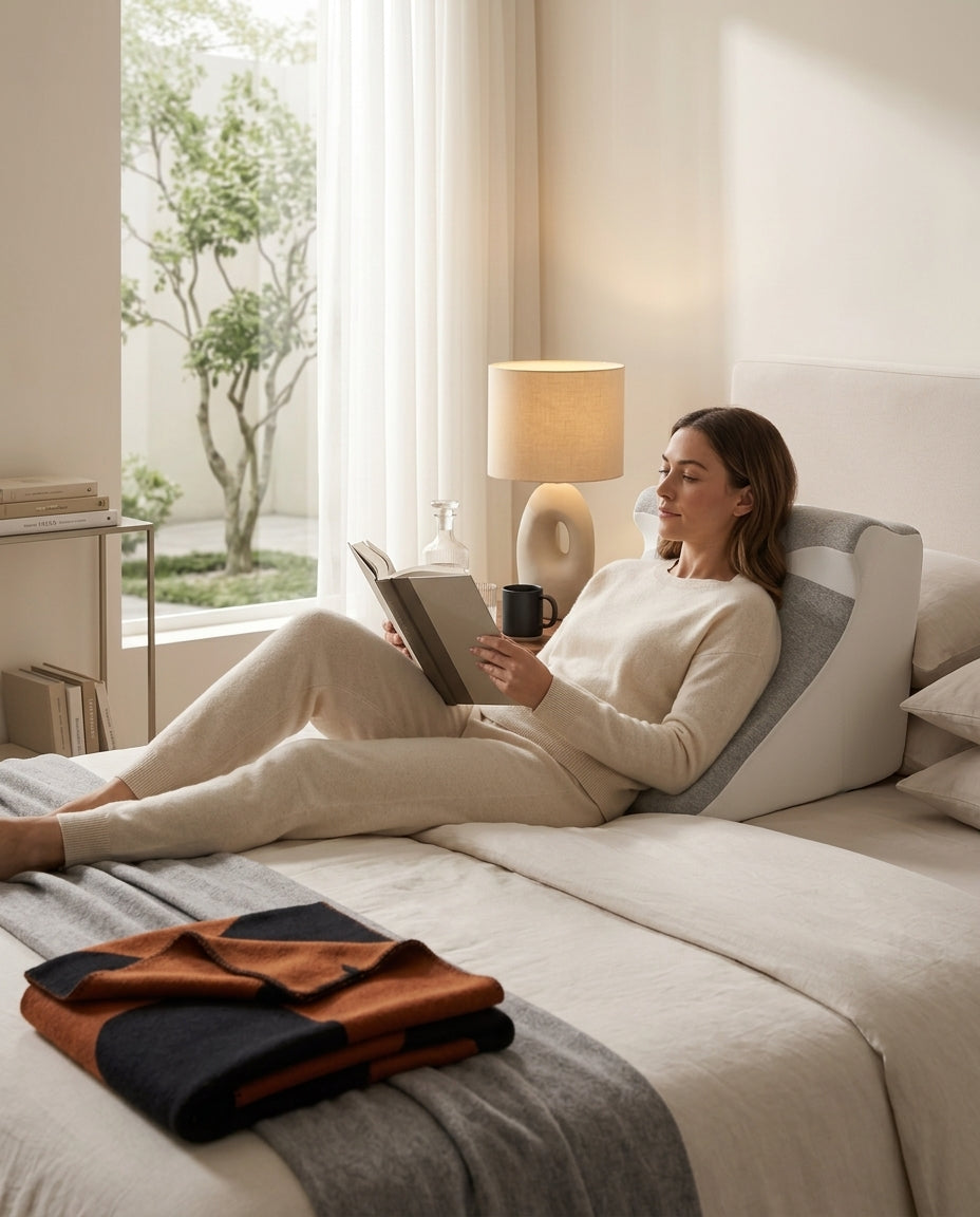 Keilkissen verstellbar mit Memory Foam – Rückenstütze zum Lesen und Beine hochlegen – Produktbild 2