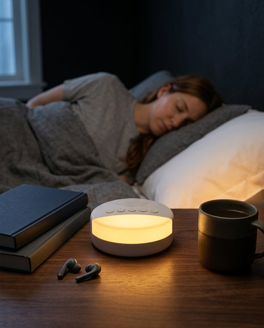 White-Noise-Machine mit Nachtlicht – ruhiger Schlaf für Babys, Kinder und Erwachsene – Produktbild 3