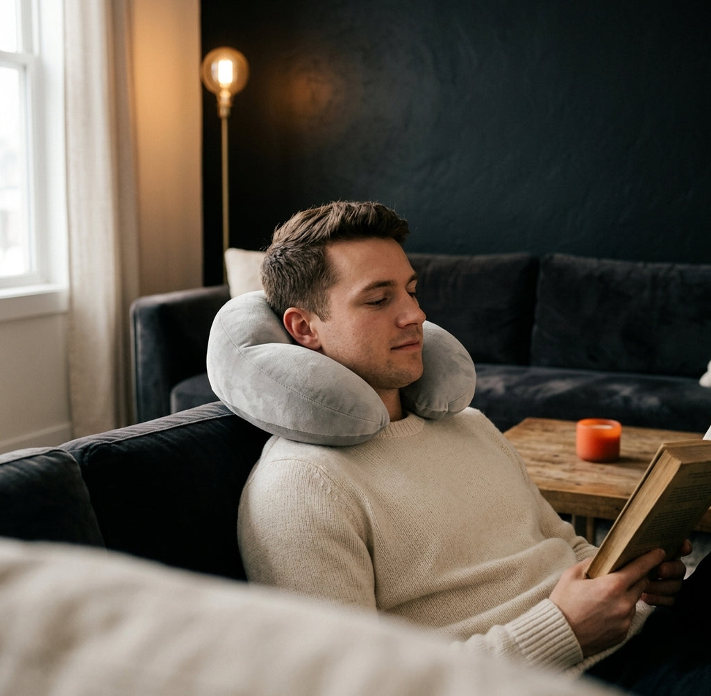 Nackenkissen in Eiform – ergonomische Stütze für Rücken- und Seitenschläfer – Produktbild 4