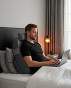 Rückenlehne fürs Bett – strukturierte Stütze mit Seitenrollen und Nackenrolle – Produktbild 3