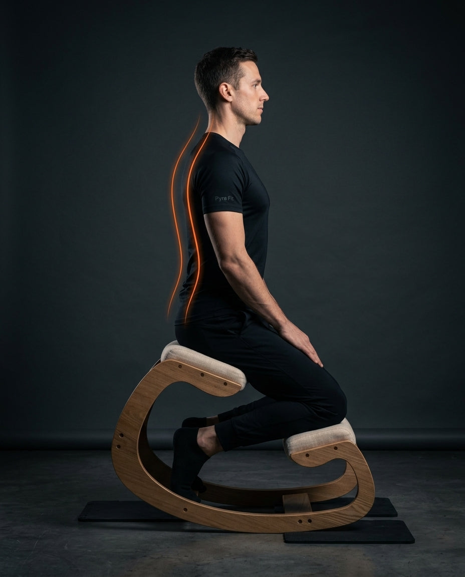 Kniestuhl ergonomisch gepolstert – aufrechte Haltung am Schreibtisch – Produktbild 3