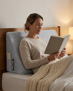 Keilkissen fürs Bett aus Memory-Schaum – sanfte Schräglage zum Lesen und Entspannen – Produktbild 3