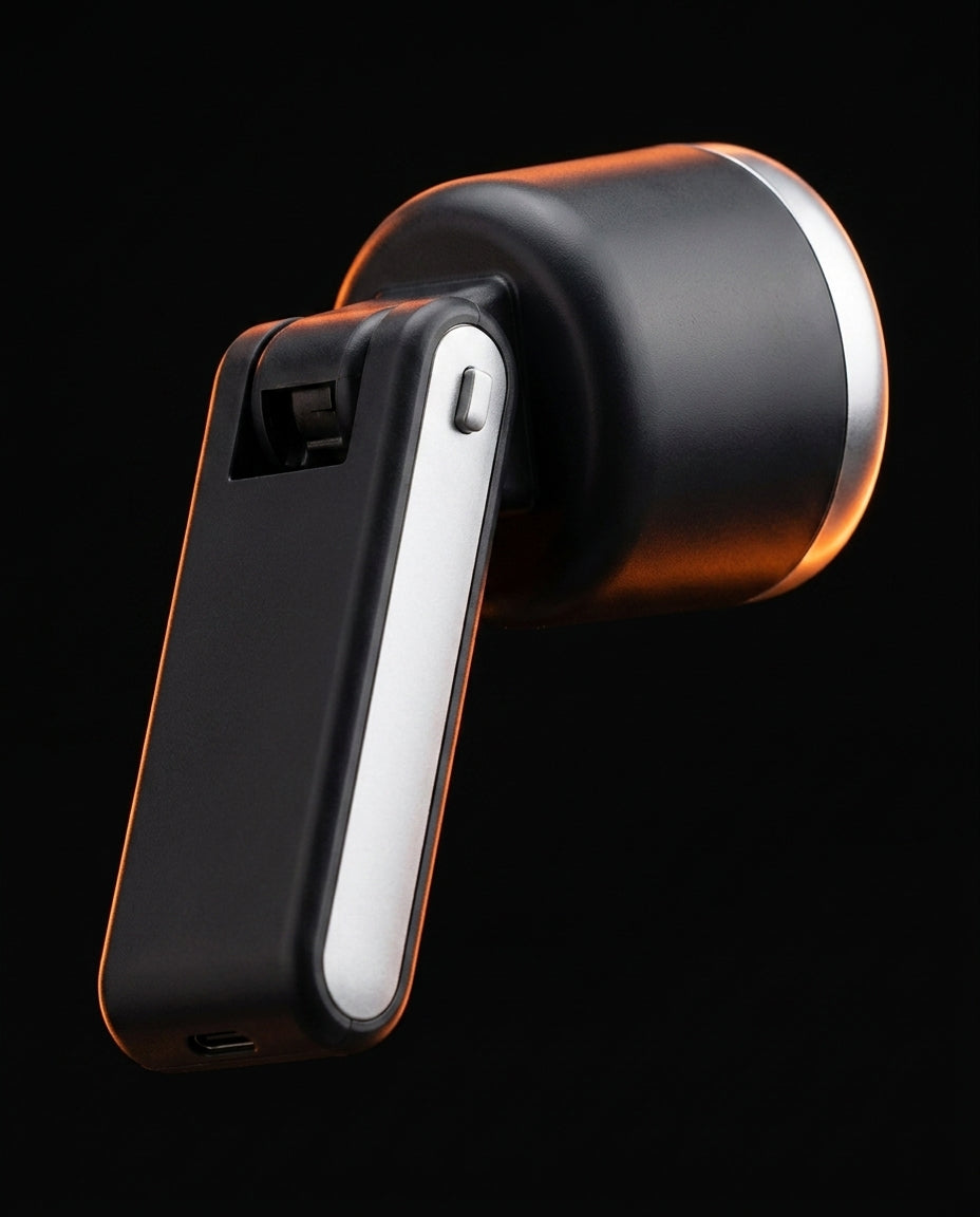 Handventilator mit Turbo und Digitalanzeige – faltbar und per USB-C aufladbar – Produktbild 7