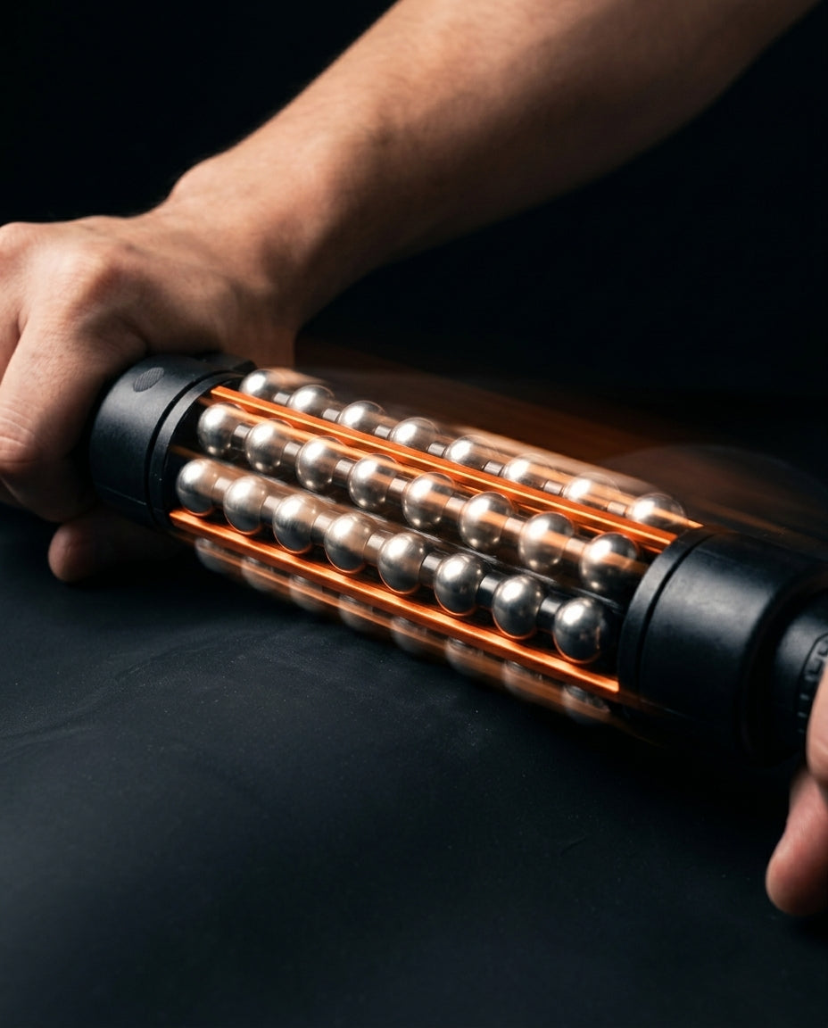Massageroller mit rotierender Kugel – Tiefenmassage ohne Strom für Rücken und Beine – Produktbild 6