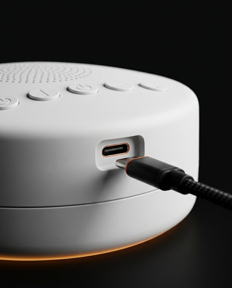 White-Noise-Machine mit Nachtlicht – ruhiger Schlaf für Babys, Kinder und Erwachsene – Produktbild 6