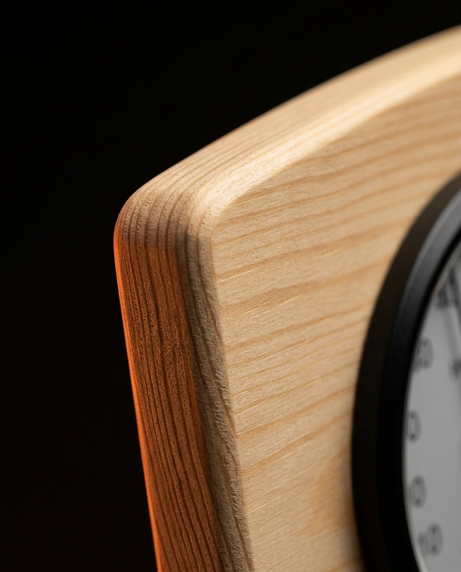 Sauna-Thermometer und Hygrometer aus Holz – Hitze und Feuchte auf einen Blick – Produktbild 7