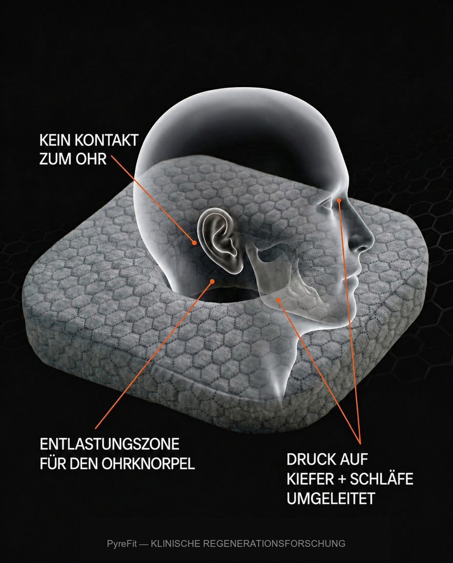Ohrenkissen mit Aussparung für Seitenschläfer – Druckentlastung für Ohren und Piercings – Produktbild 7