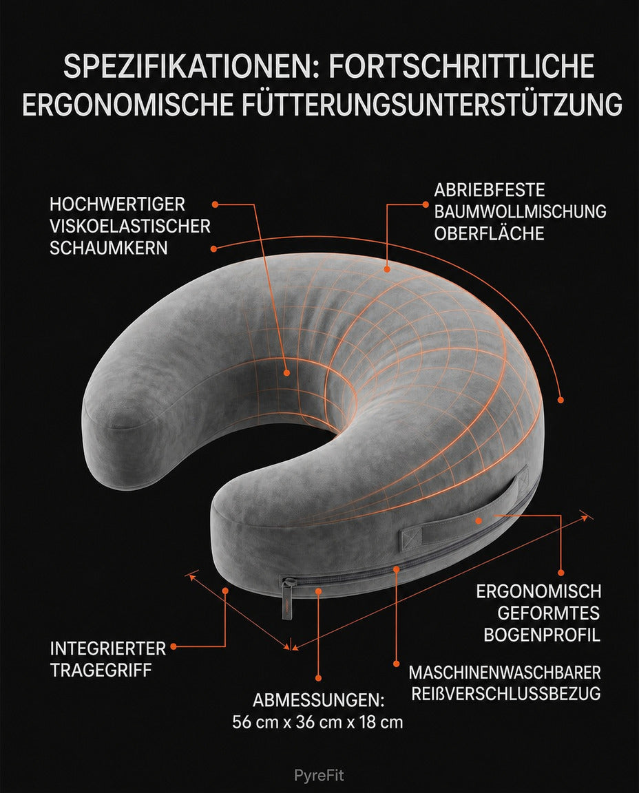 Stillkissen mit ergonomischer Form – entlastet Arme und Schultern beim Füttern – Produktbild 5