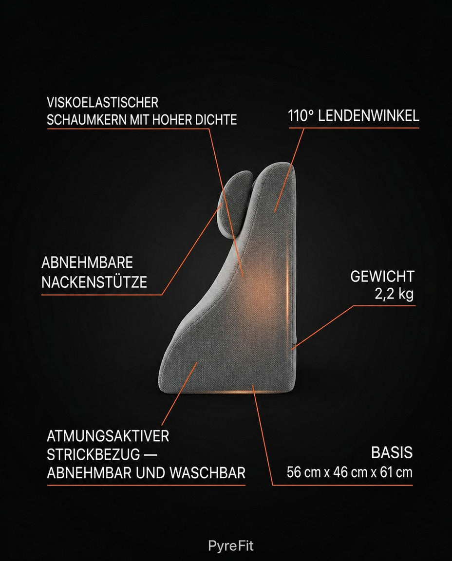 Keilkissen mit abnehmbarer Kopfstütze – aufrechtes Sitzen und Lesen im Bett – Produktbild 6