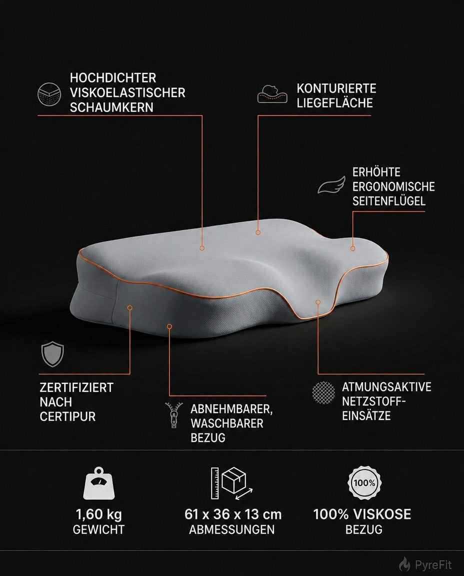Nackenstützkissen mit Cloud-Kontur – sanfte Stütze für Rücken- und Seitenschläfer – Produktbild 7