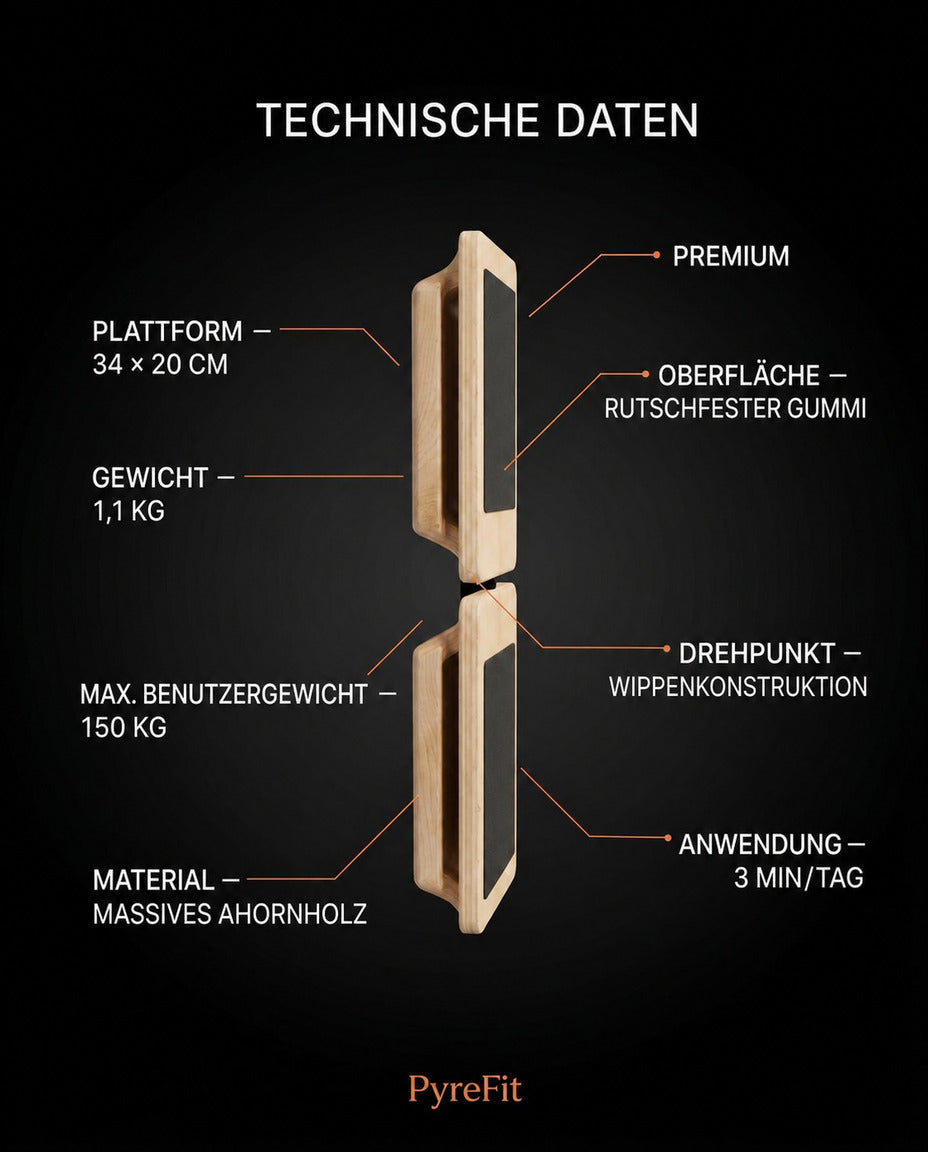 Balance Board aus Holz – Knöchel stärken und Gleichgewicht für Sport und Alltag trainieren – Produktbild 7