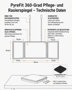 Kosmetikspiegel klappbar mit Rundumblick – für Frisur, Bart und Pflege – Produktbild 8