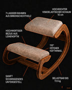 Kniestuhl ergonomisch gepolstert – aufrechte Haltung am Schreibtisch – Produktbild 8