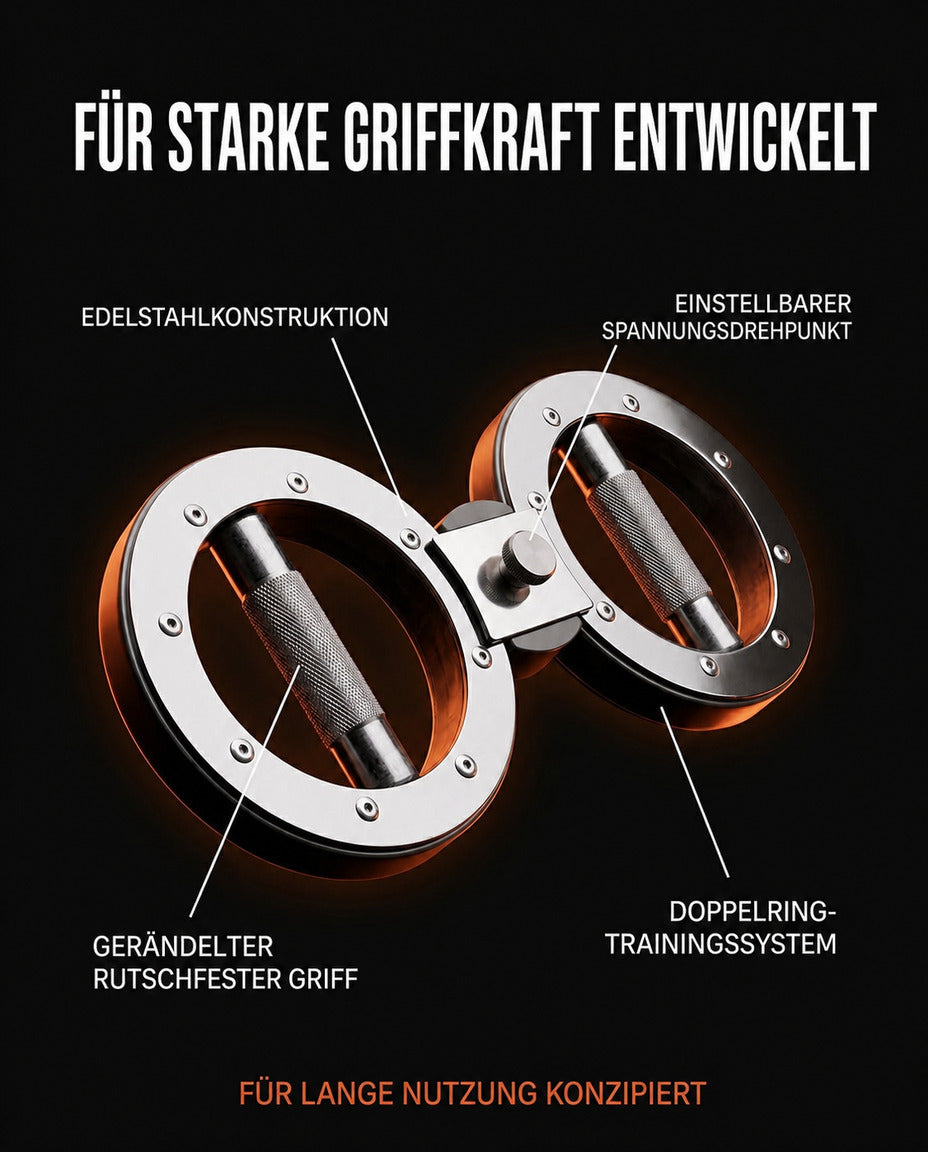 Handtrainer mit einstellbarem Widerstand – Kraft für Handgelenk, Unterarm und Griff – Produktbild 8