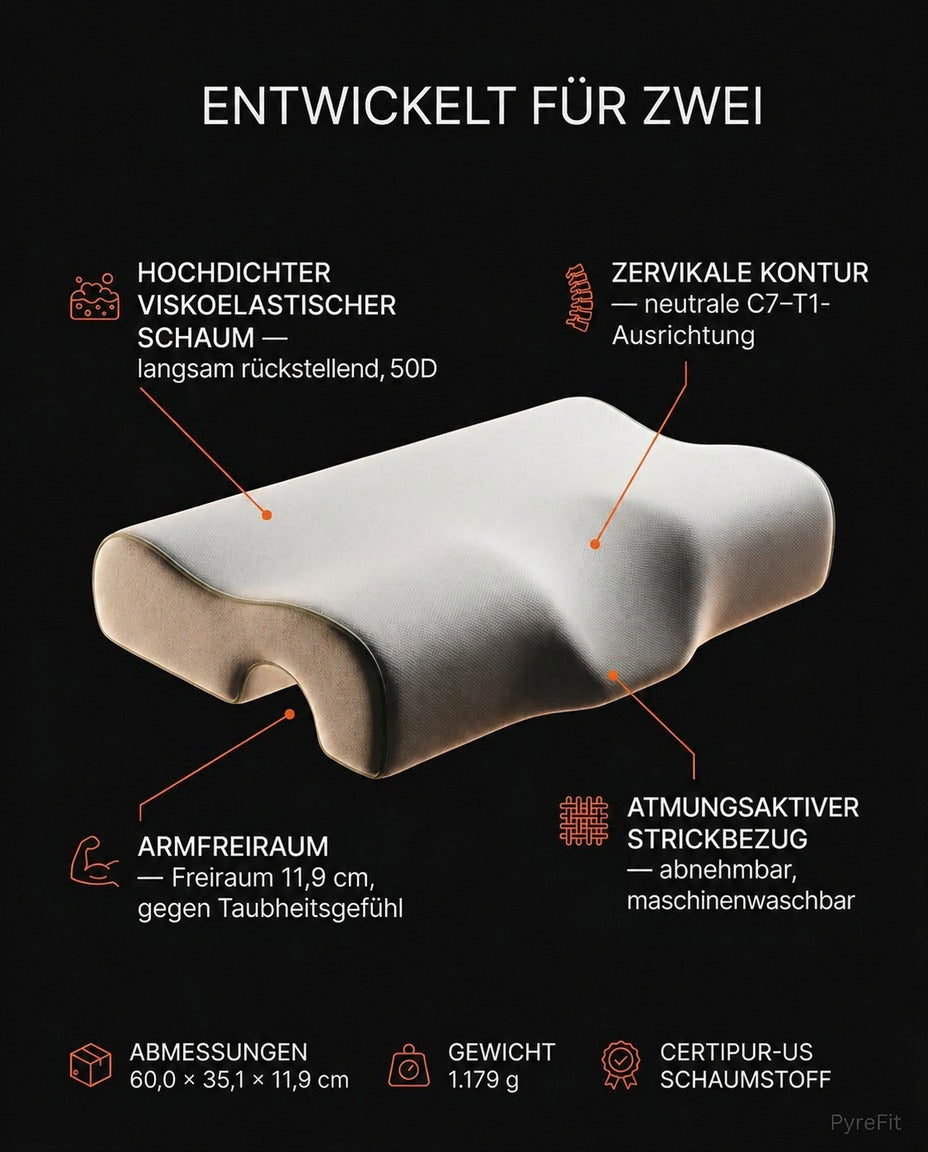 Partnerkissen mit Armaussparung – bequemes Kuscheln ohne eingeschlafenen Arm – Produktbild 8