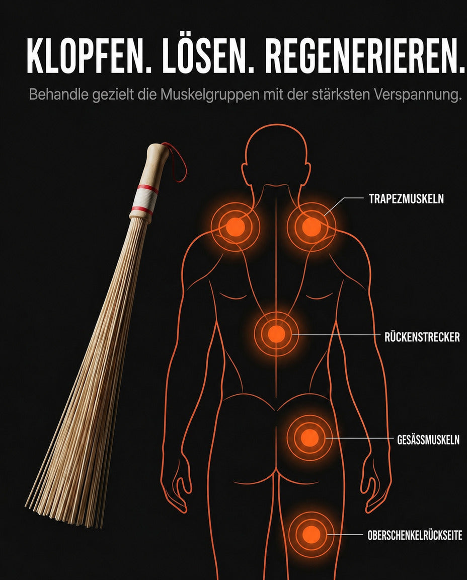 Massageroller aus Holz für Muskeln – manuelle Tiefenmassage für Rücken und Beine – Produktbild 8