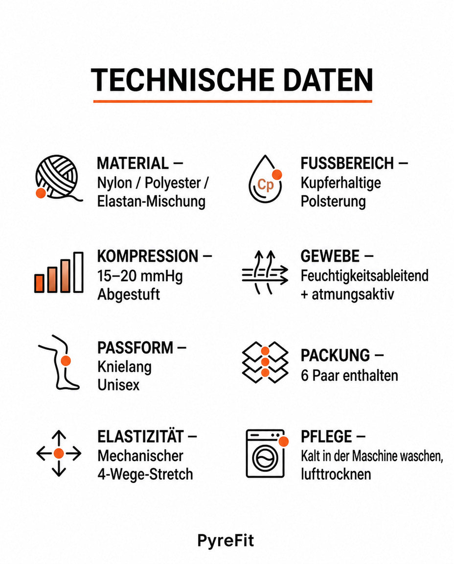 Kompressionssocken im 6er-Pack – Reise und Alltag mit leichten Beinen – Produktbild 10