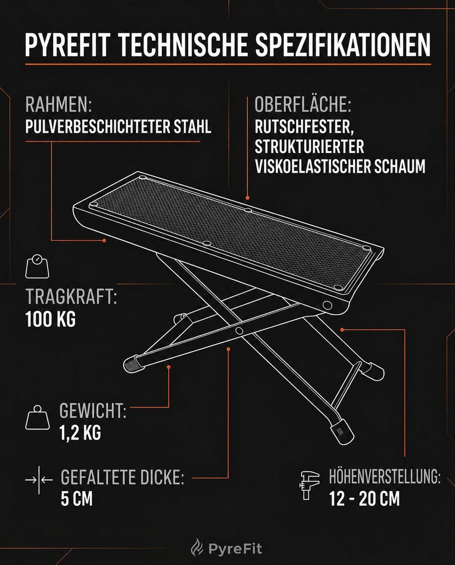 Fussstütze verstellbar und klappbar – erhöhte Ablage für Fusspflege und Sitzkomfort – Produktbild 9