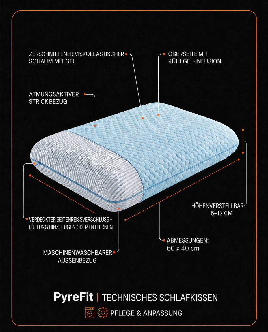 Memory-Foam-Kissen mit anpassbarer Füllung – individuelle Höhe für erholsamen Schlaf – Produktbild 10