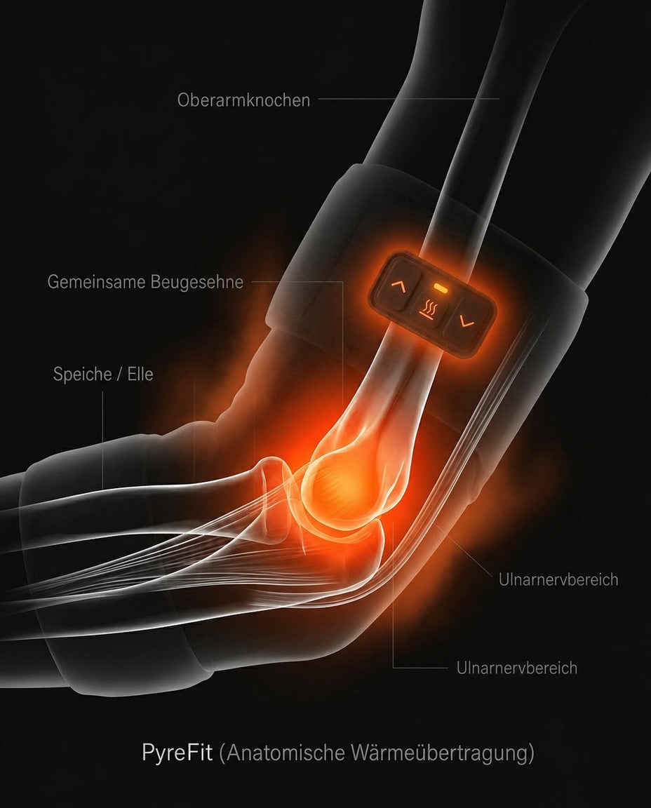 Ellenbogenbandage mit Wärme und Massage – einstellbar und kabellos – Produktbild 11