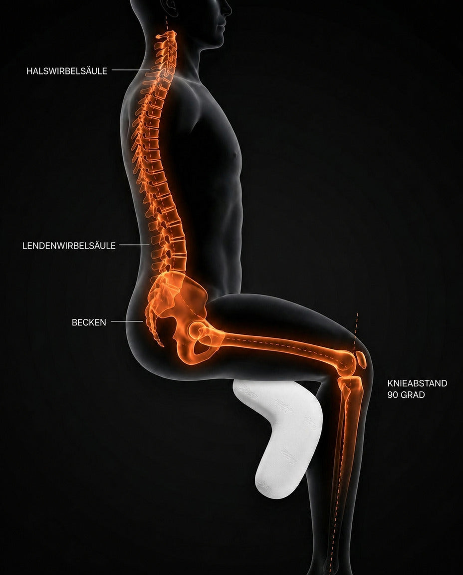 Seitenschläferkissen aus Memory Foam – V-Form für Kopf, Nacken und Beine – Produktbild 12