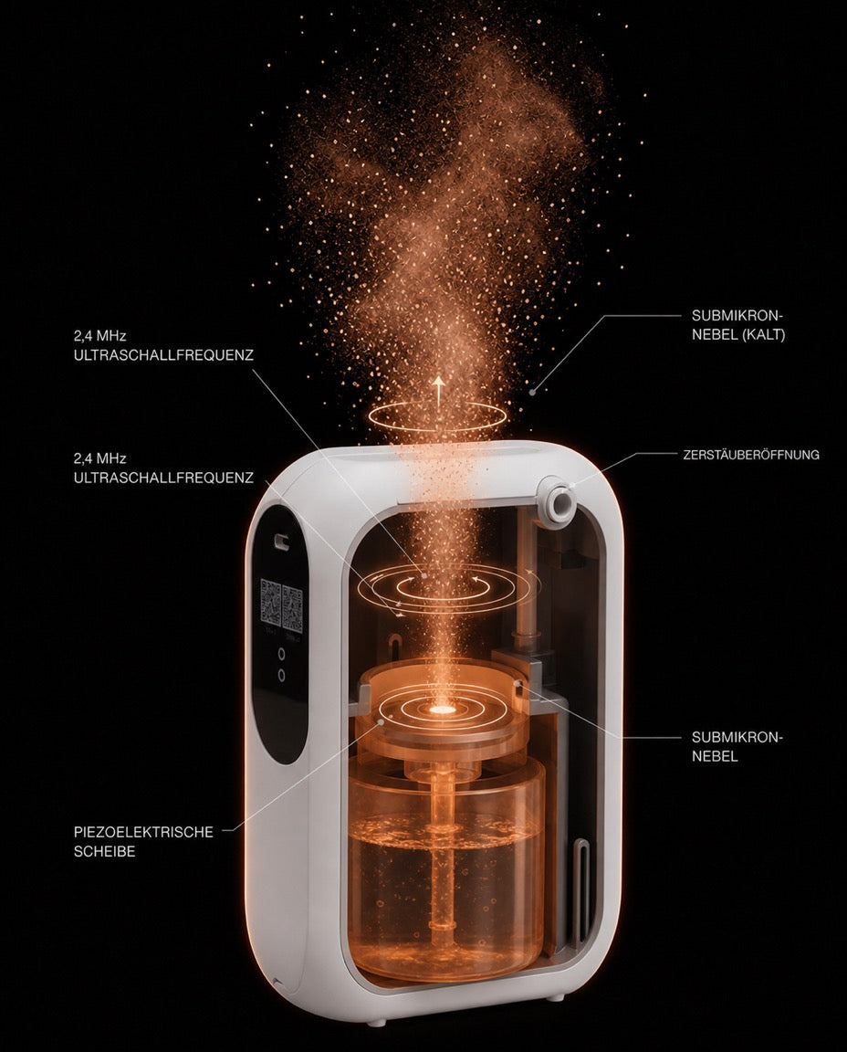 Aroma Diffuser mit App-Steuerung – feiner Nebel und sanftes Licht für ätherische Öle – Produktbild 11