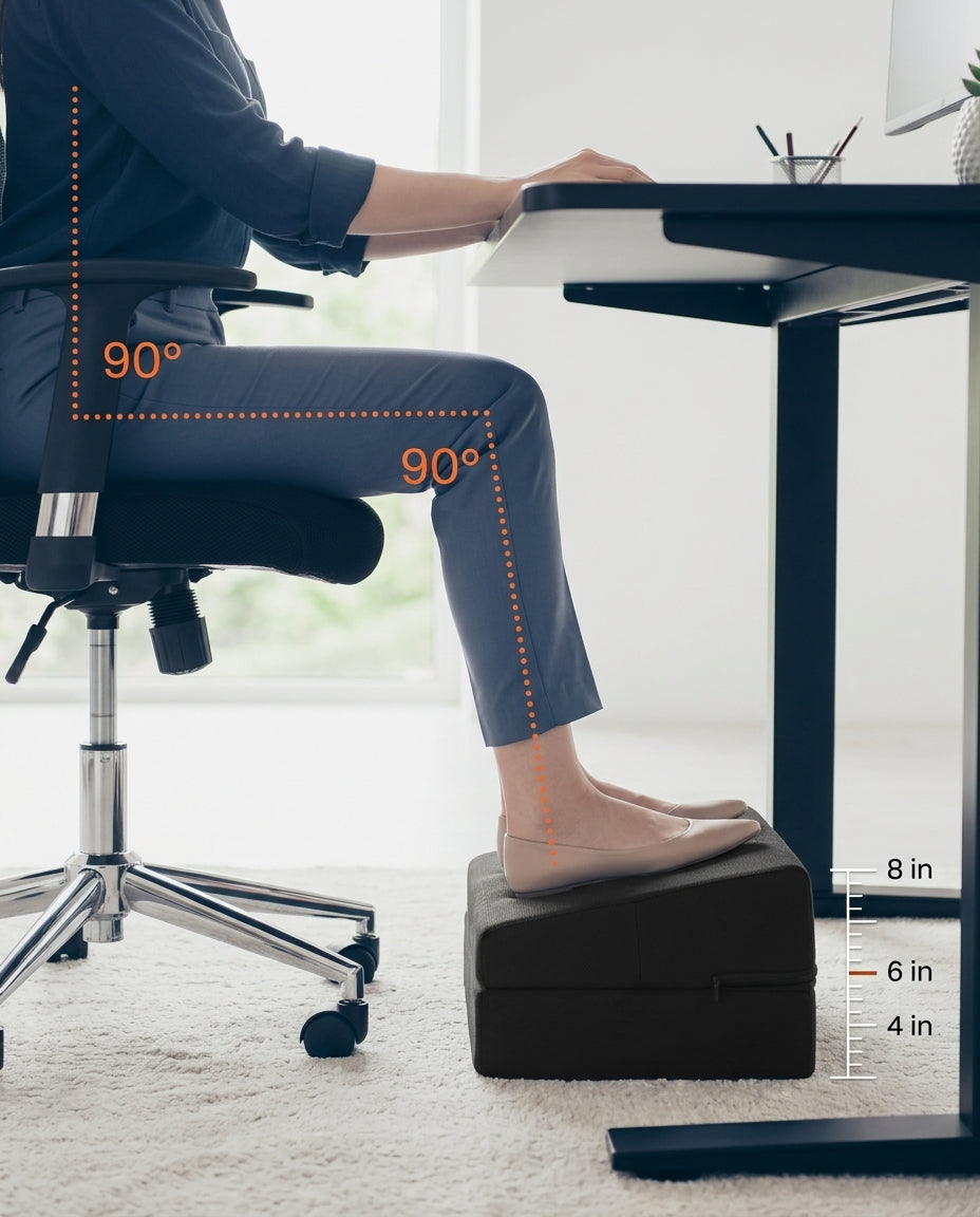 Ergonomische Fussstütze fürs Büro – 3 Höhen für Haltung und Sitzkomfort – Produktbild 11