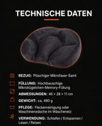 Nackenkissen in Eiform – ergonomische Stütze für Rücken- und Seitenschläfer – Produktbild 14