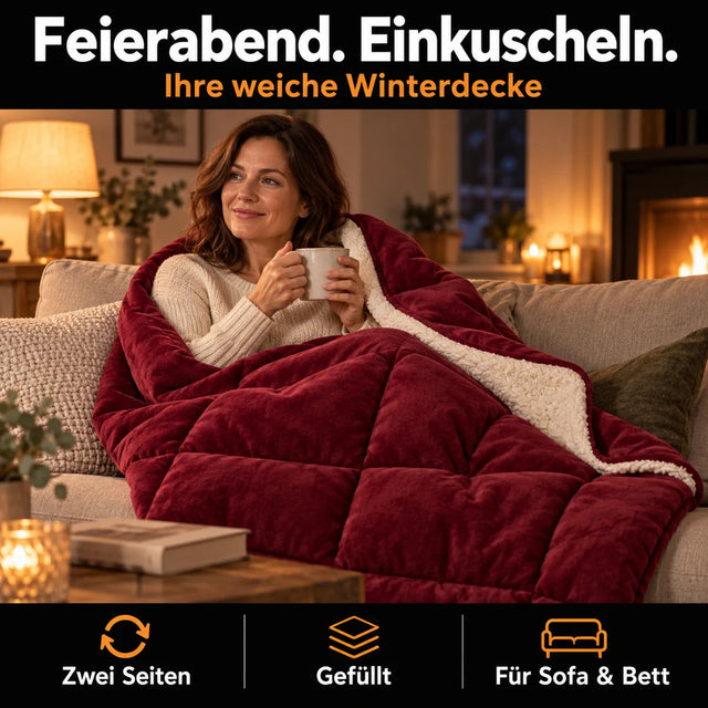 PyreFit Winterdecke in rot – gemütlicher Feierabend