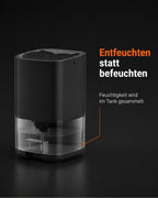 Mini-Luftentfeuchter mit 1-Liter-Wassertank – Schwarz – Produktansicht 6