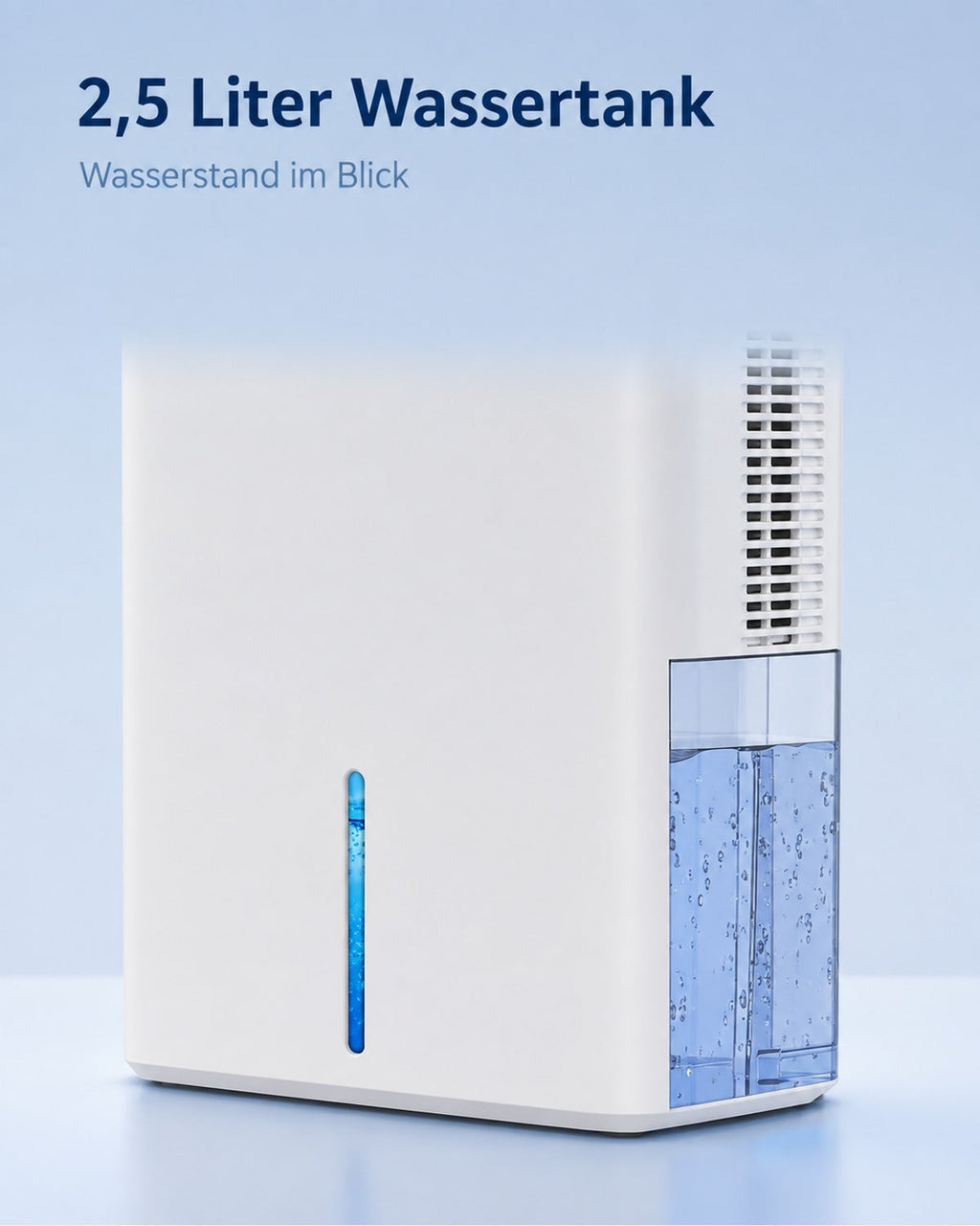 Luftentfeuchter D2 mit 2,5-l-Tank und Touch-Display – Produktansicht 3