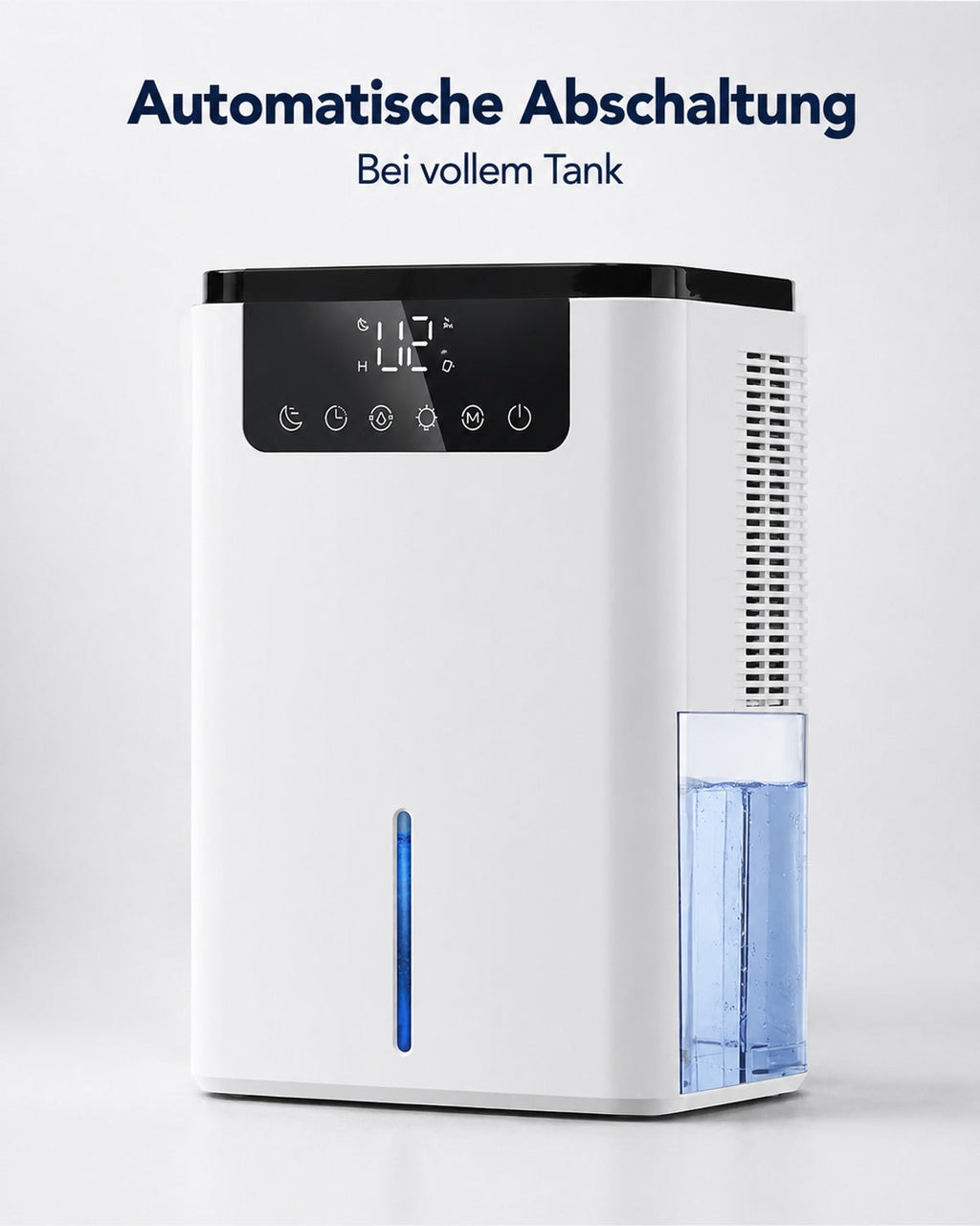 Luftentfeuchter D2 mit 2,5-l-Tank und Touch-Display – Produktansicht 7