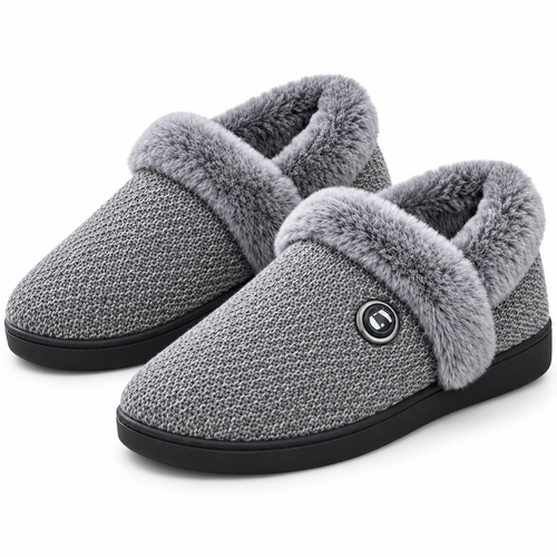 Beheizbare Kuschelhausschuhe mit Akku