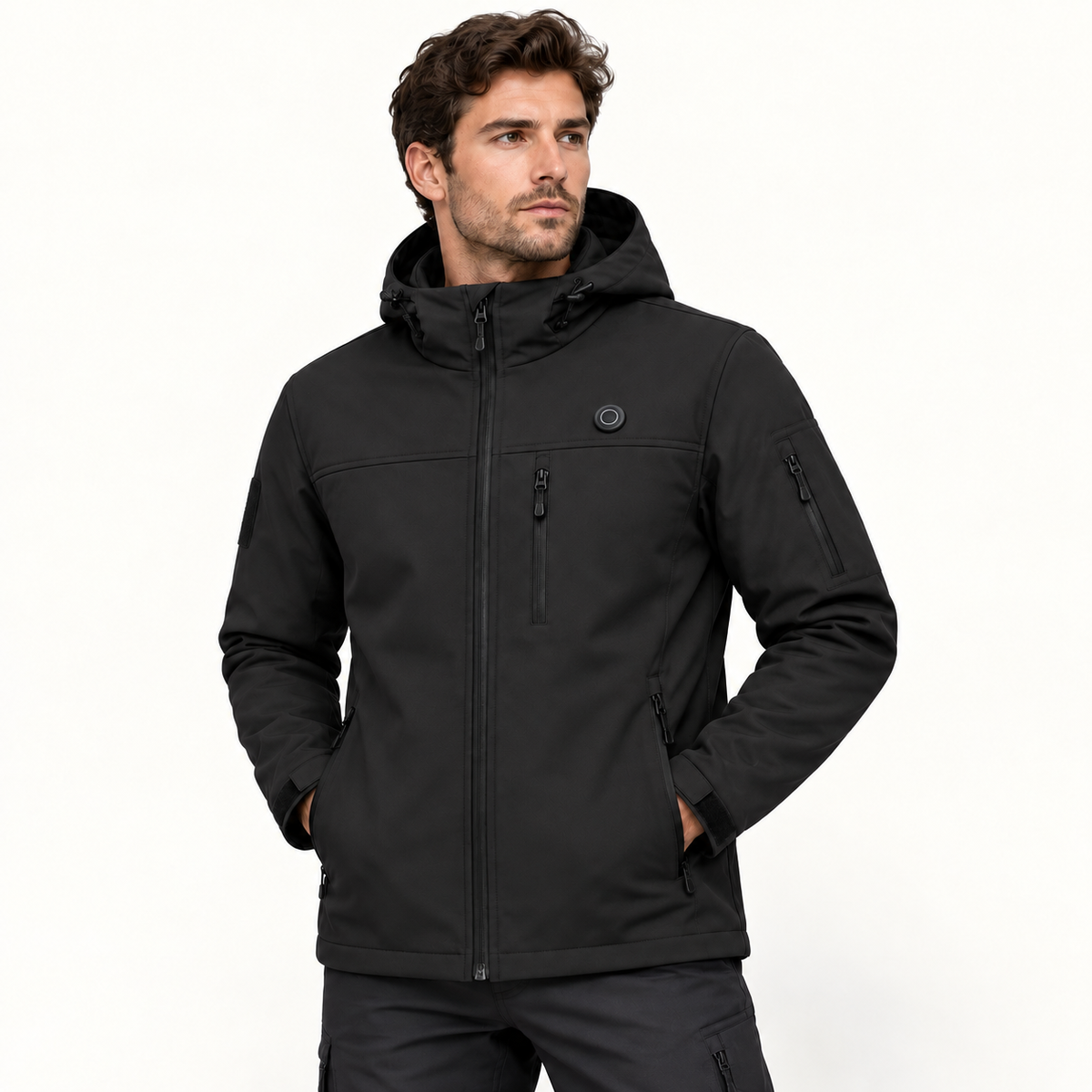 PyreFit Novera – schwarze Softshelljacke