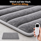 Nahaufnahme der weichen Textiloberfläche des Heizkissens