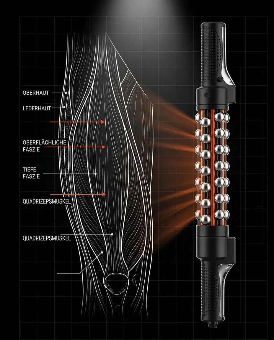 Massageroller mit rotierender Kugel – Tiefenmassage ohne Strom für Rücken und Beine – Produktbild 11