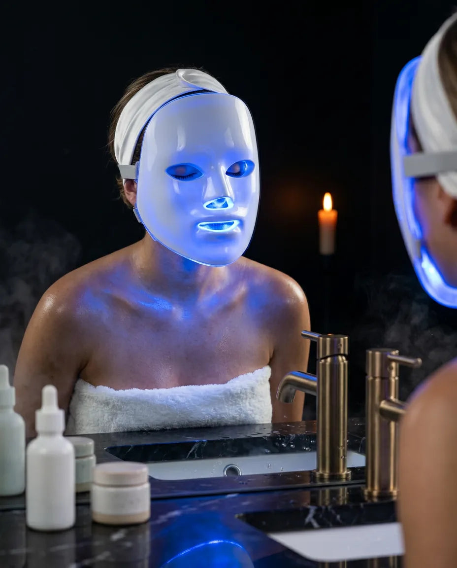 LED-Gesichtsmaske für zuhause – mehrere Lichtmodi für die ruhige Hautpflege am Abend – Produktbild 3